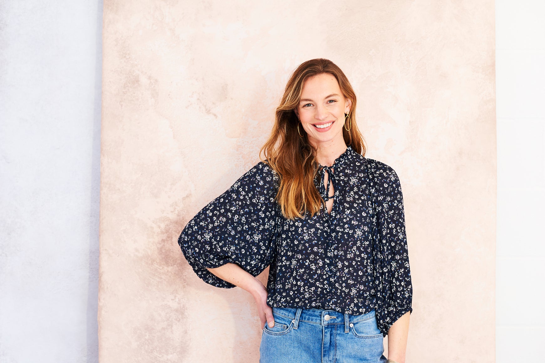 Uma blouse in midnight iris