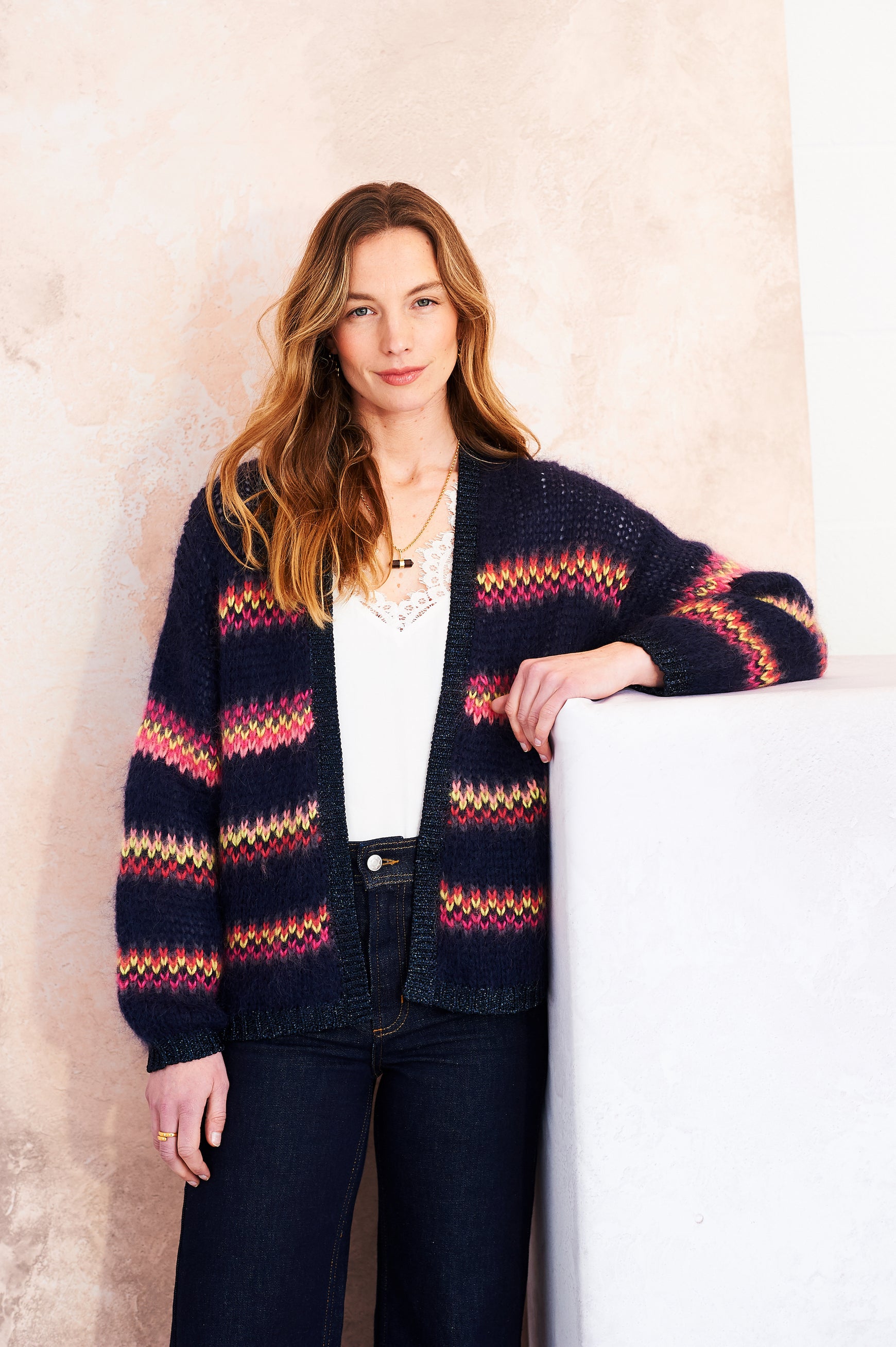 Sample Tess cardigan in navy size 10