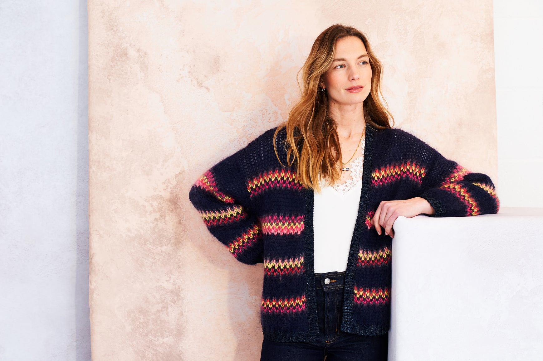 Sample Tess cardigan in navy size 10