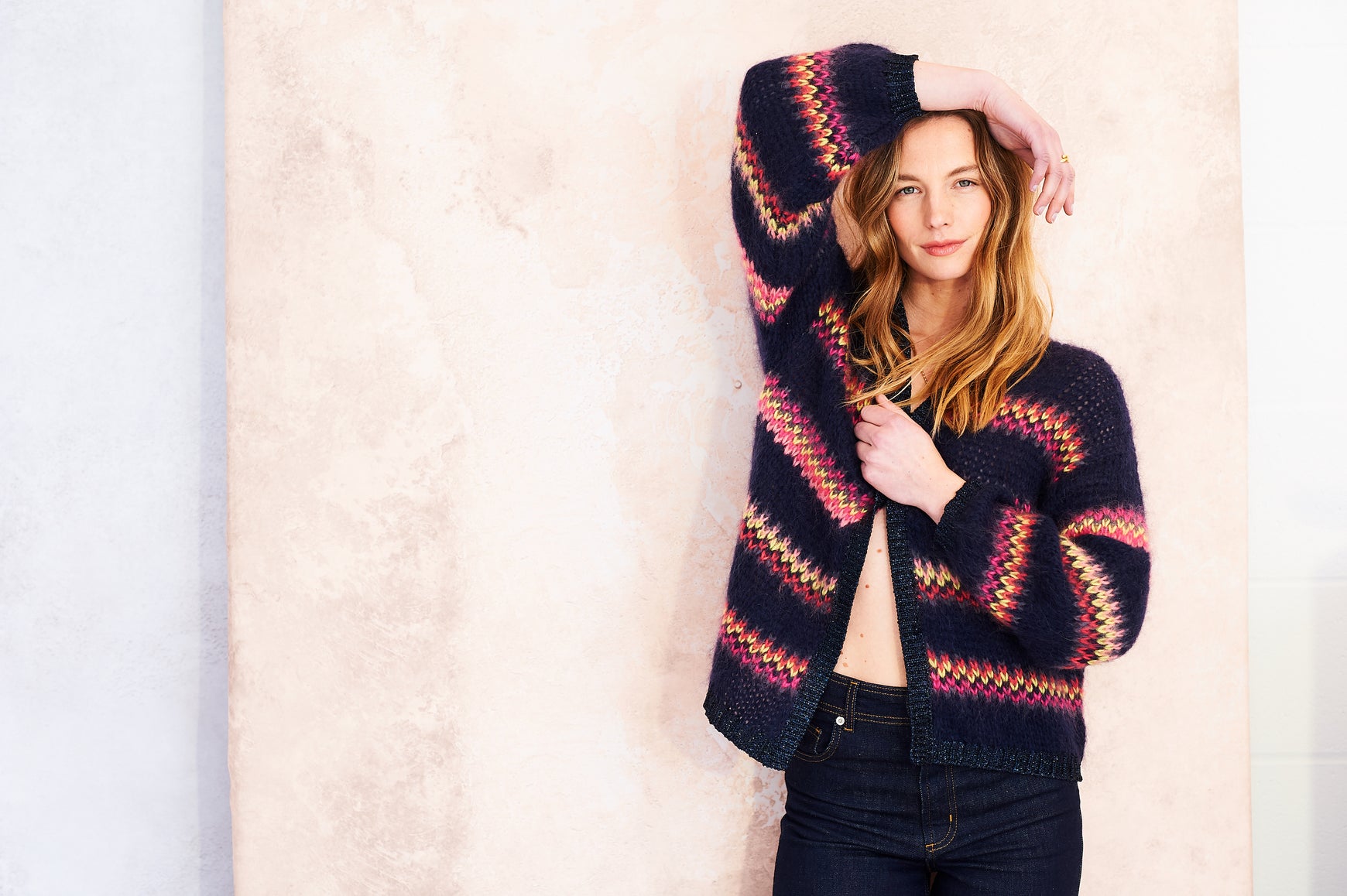 Sample Tess cardigan in navy size 10