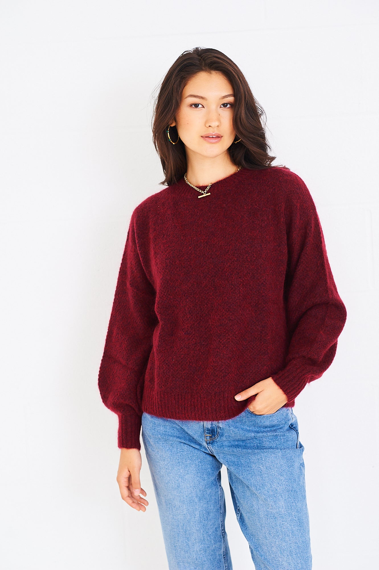Orla jumper in berry