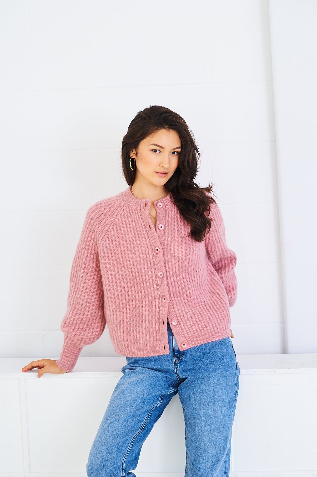 Alex cardigan in rose