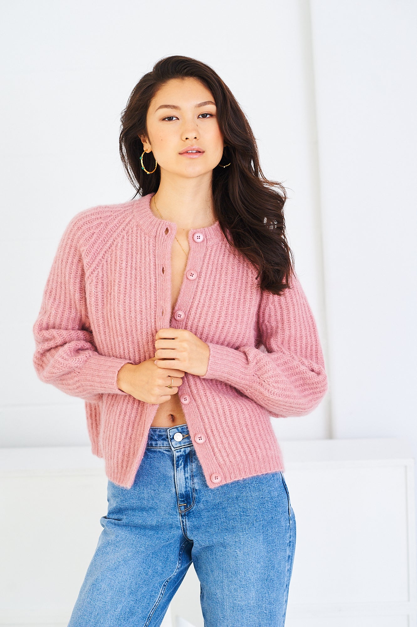 Alex cardigan in rose