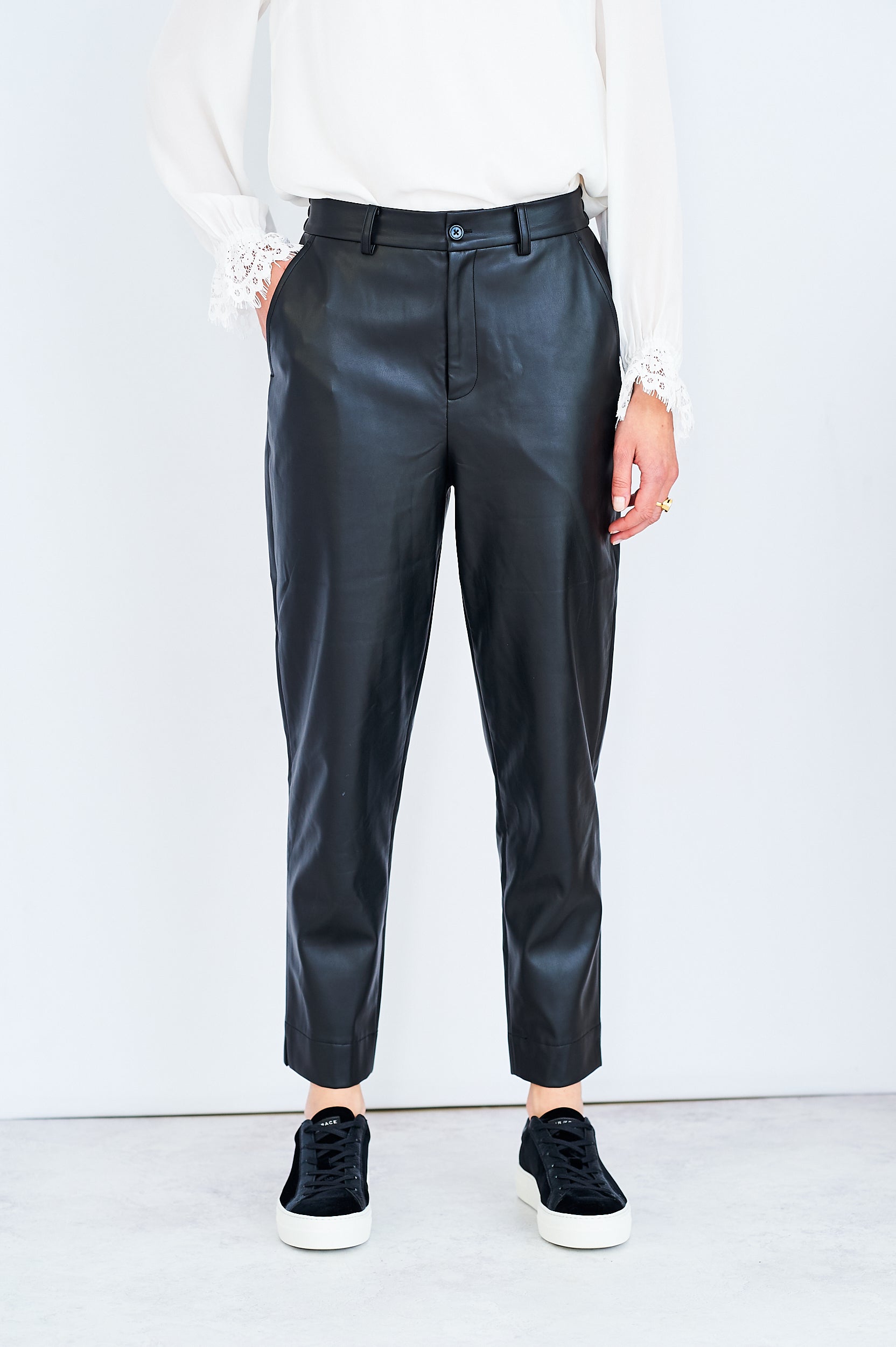 Roxy faux leather trousers