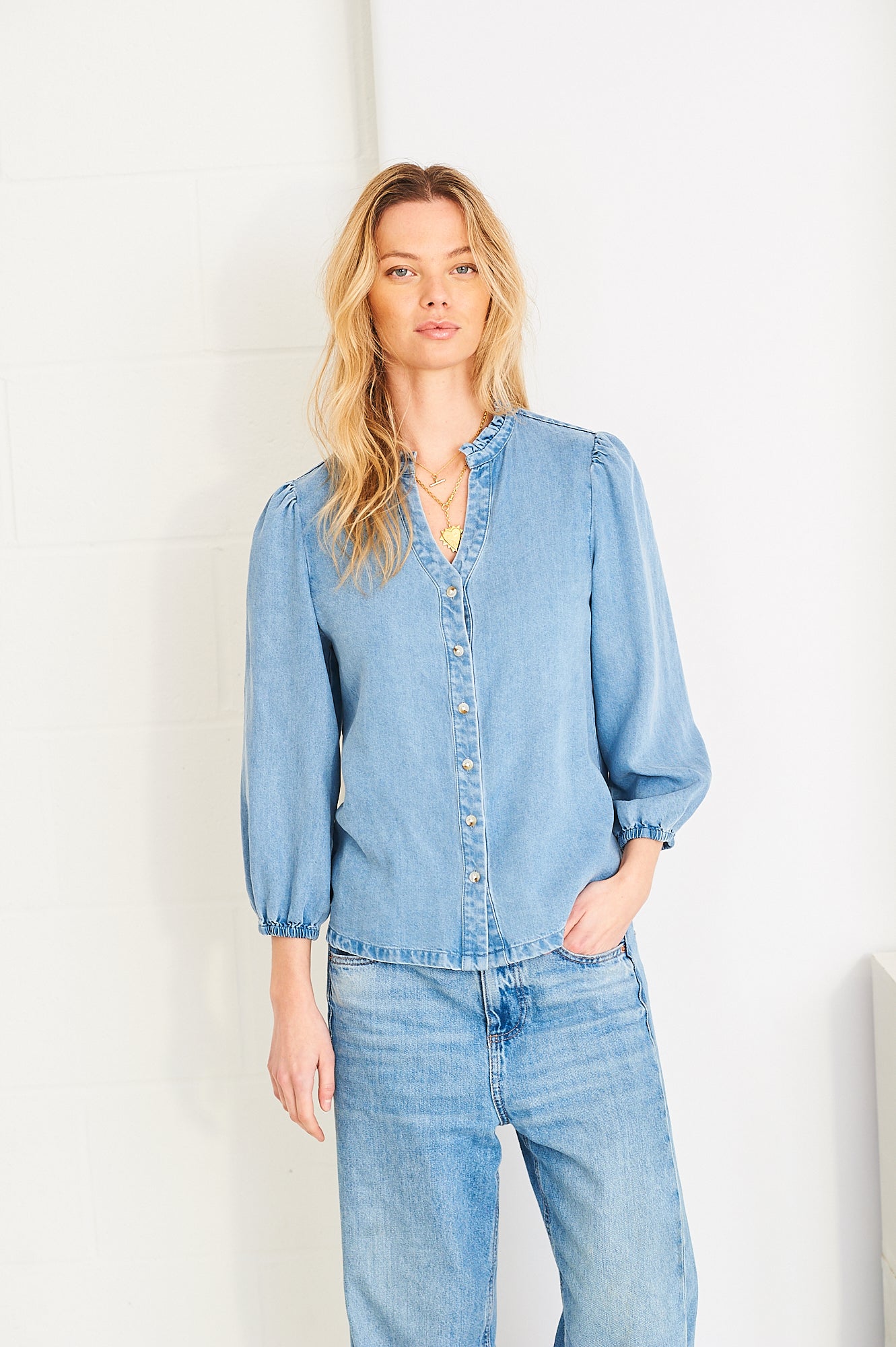 Connie chambray blouse