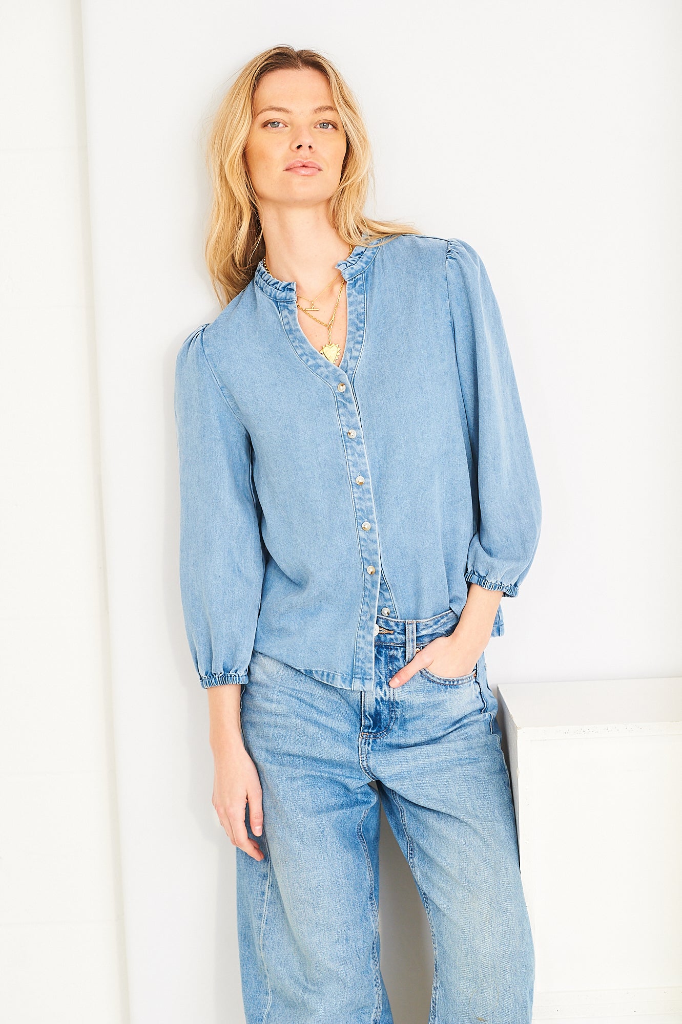 Connie chambray blouse