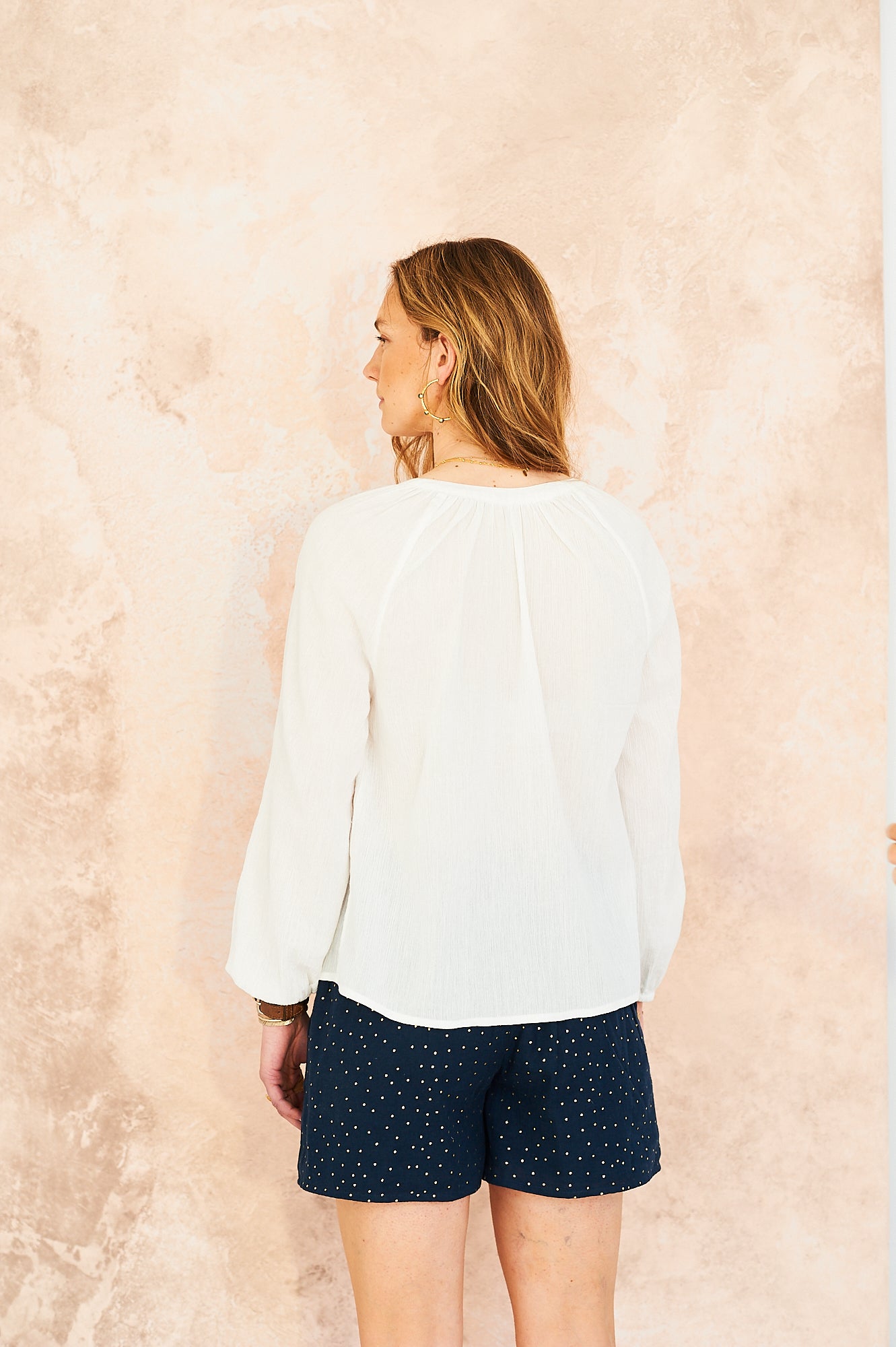 Emma notch neck blouse