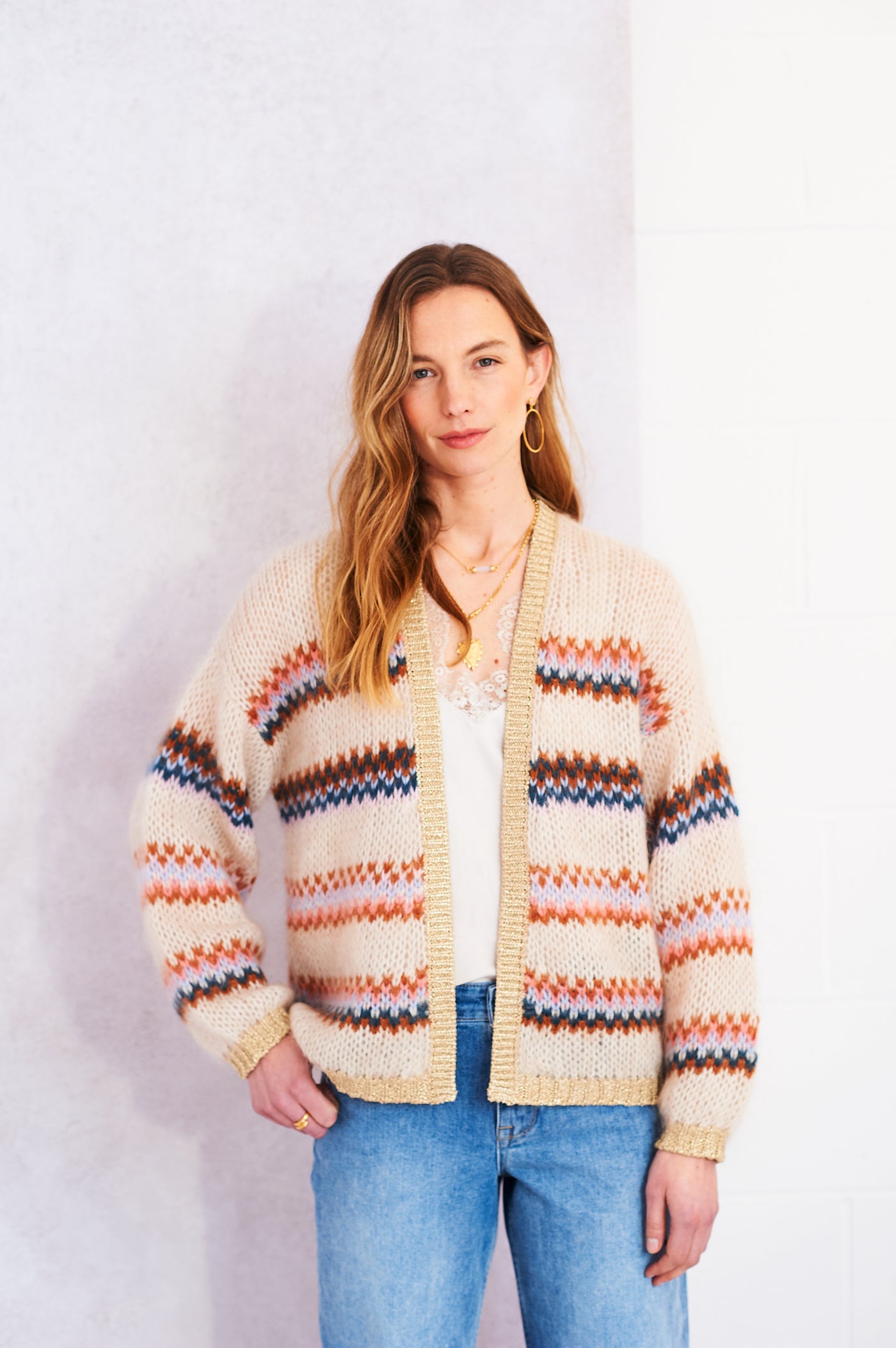Tess cardigan in oatmeal