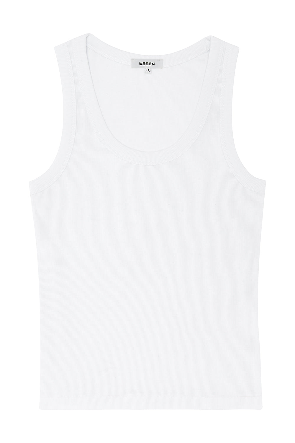 Rachel scoop neck tank vest in white