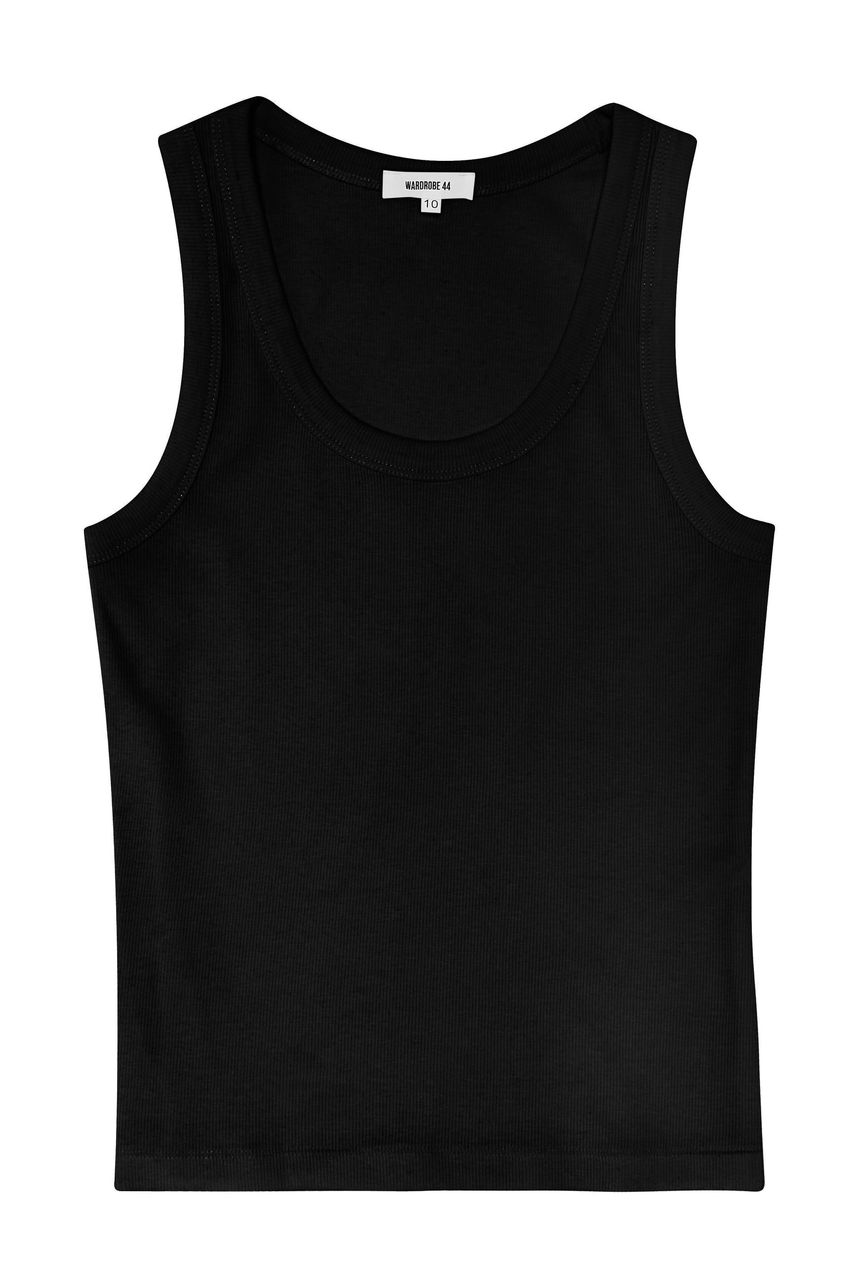 Rachel scoop neck tank vest in black