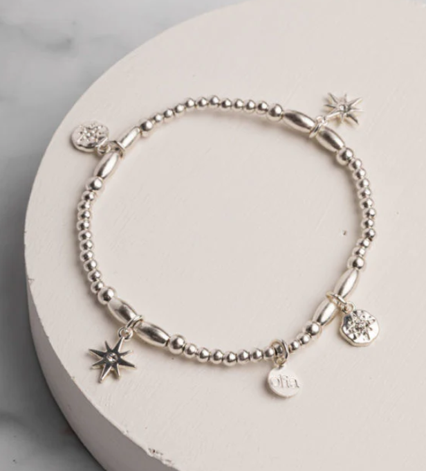 Fiona silver-plated charm bracelet
