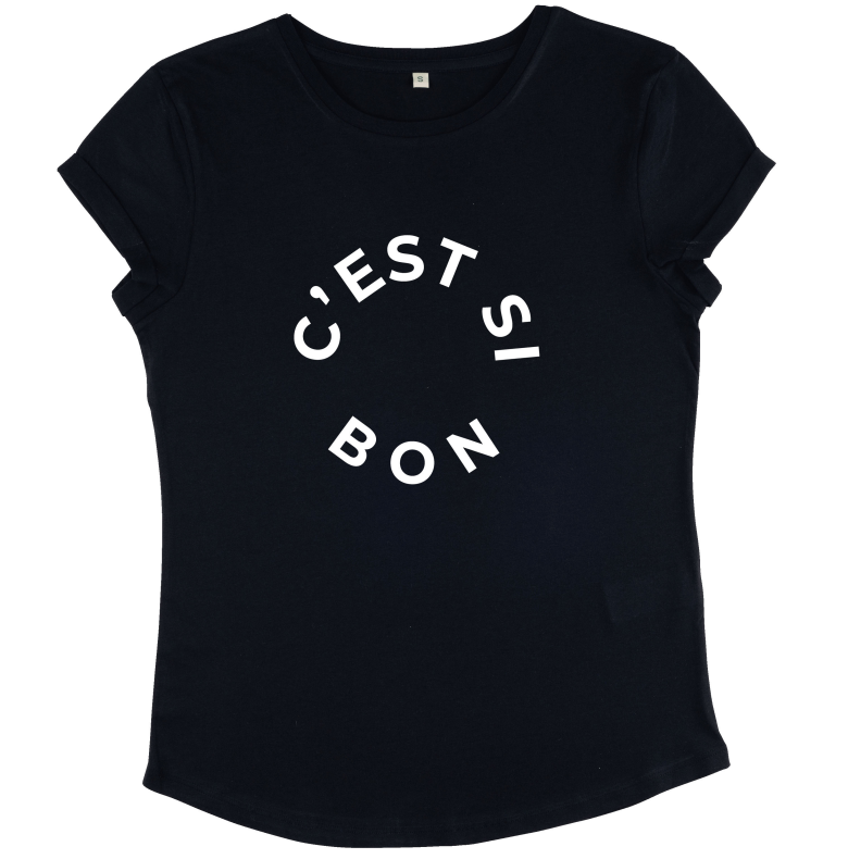 C'est Si Bon organic cotton tee in navy