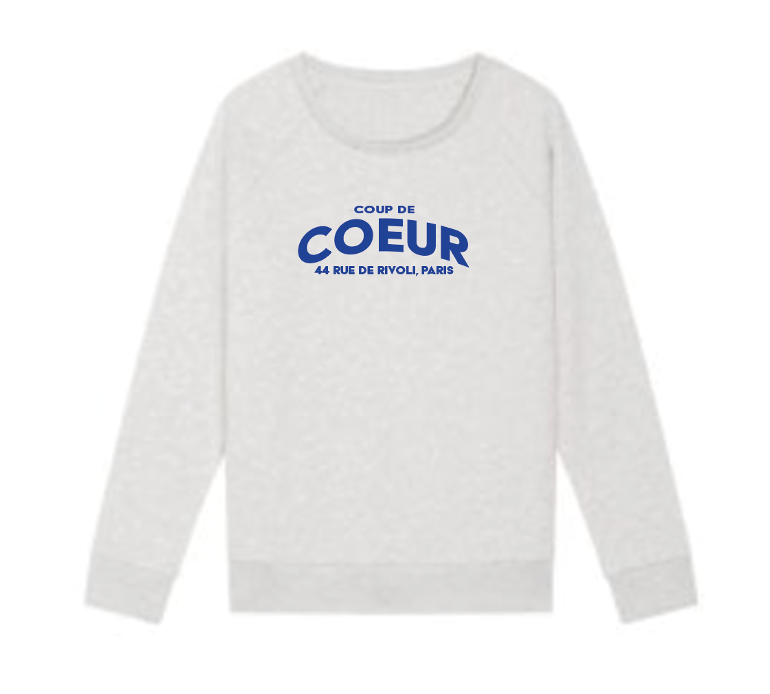 Coup de Coeur sweatshirt in light heather grey