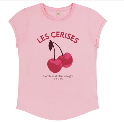 Les Cerises organic cotton tee in pink