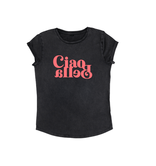 Ciao Bella tee in washed black