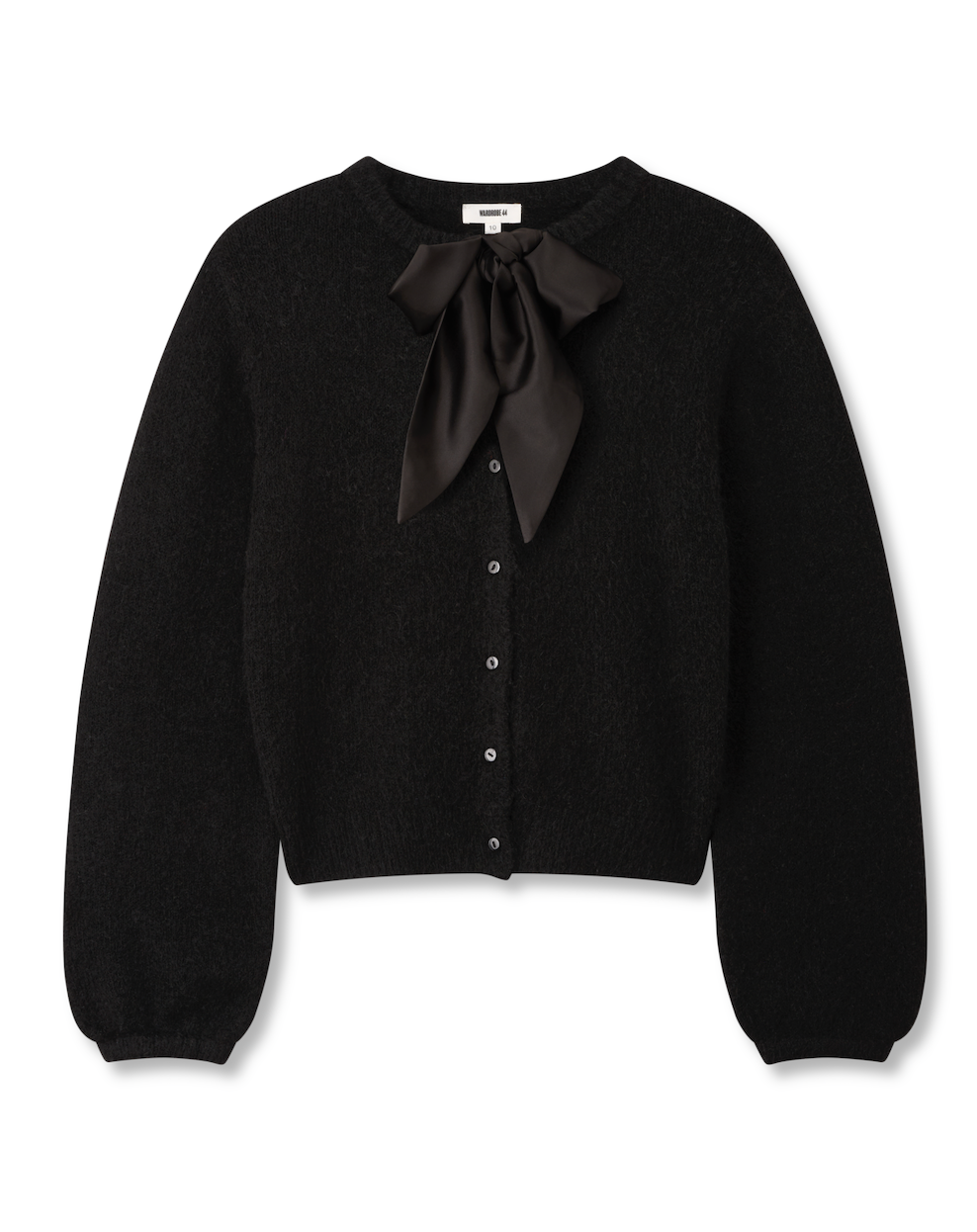 Bow cardi in black