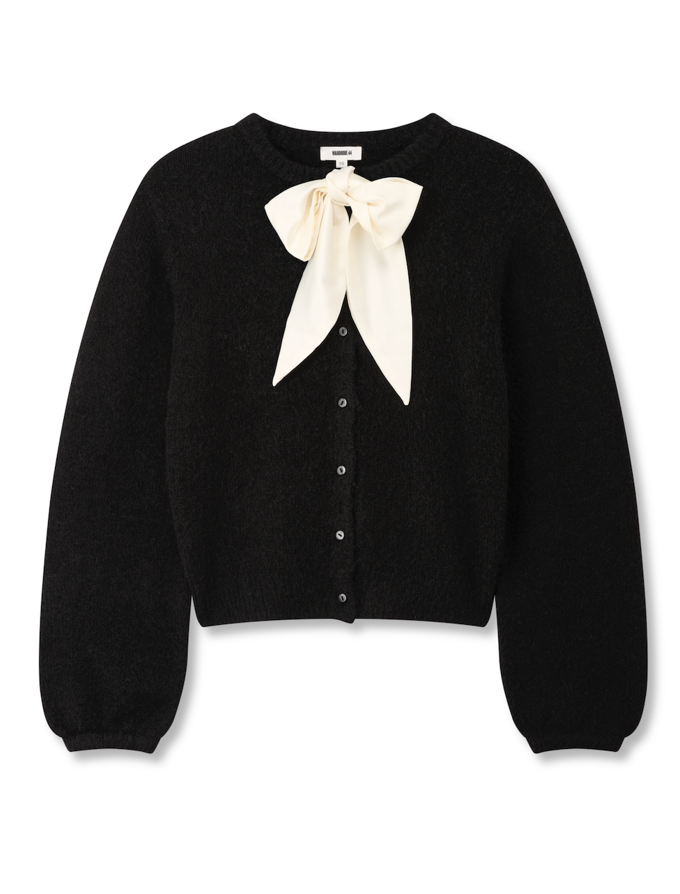 Bow cardi in black