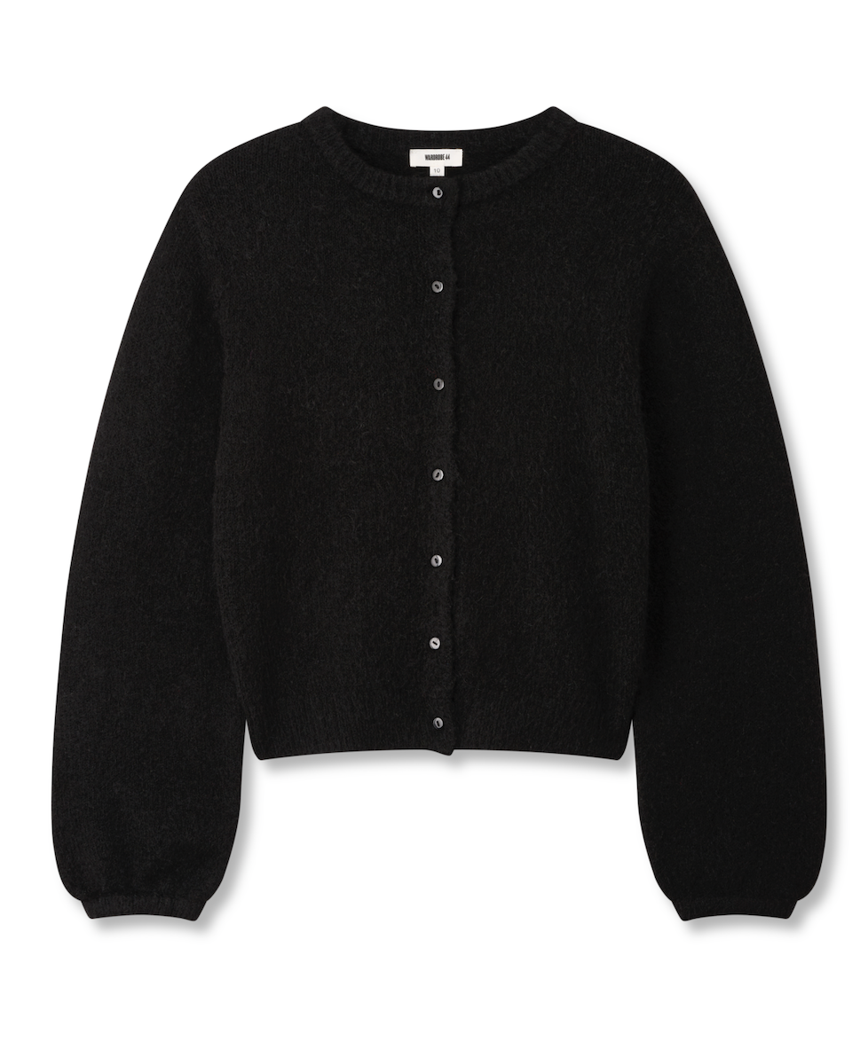 Bow cardi in black