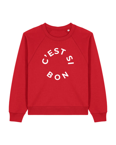 C'est Si Bon organic cotton sweatshirt in red