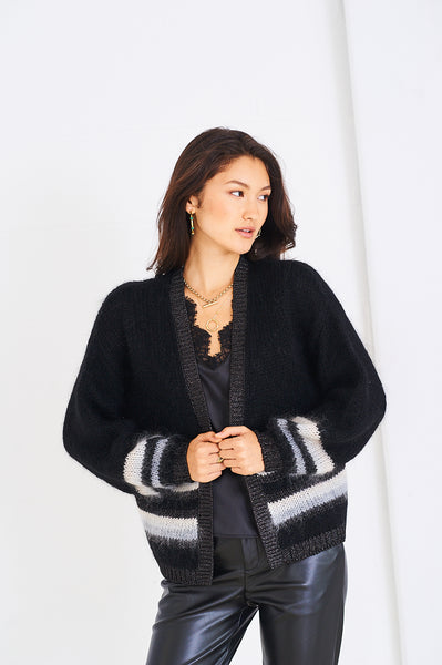 トップス Mohair cardigan Tess mohair cardigan in black by Wardrobe 44 – Wardrobe 44