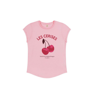 Les Cerises organic cotton tee in pink