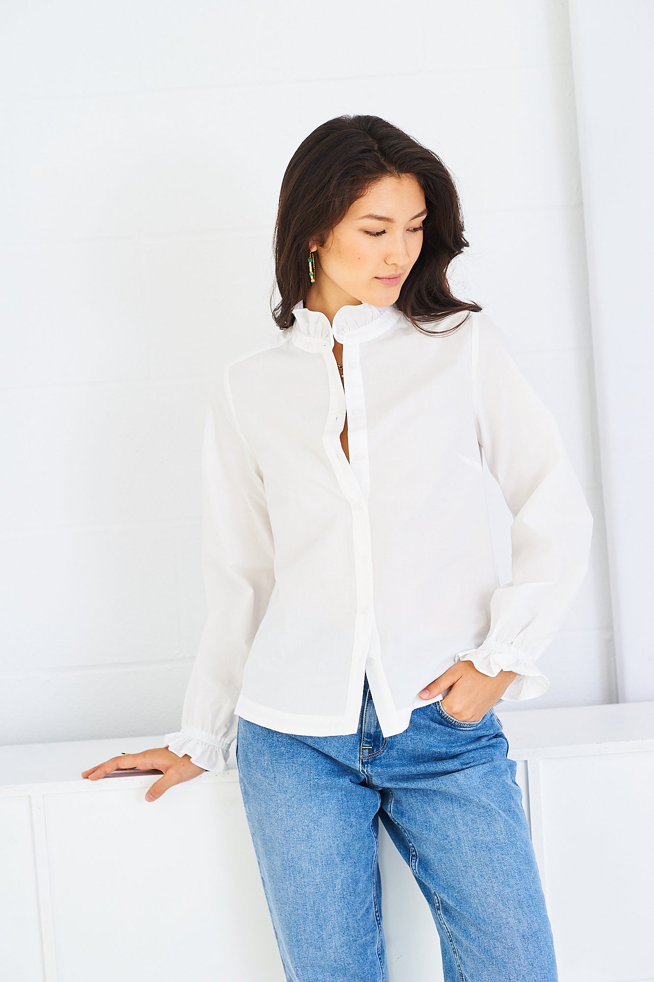Evie ruffle collar shirt