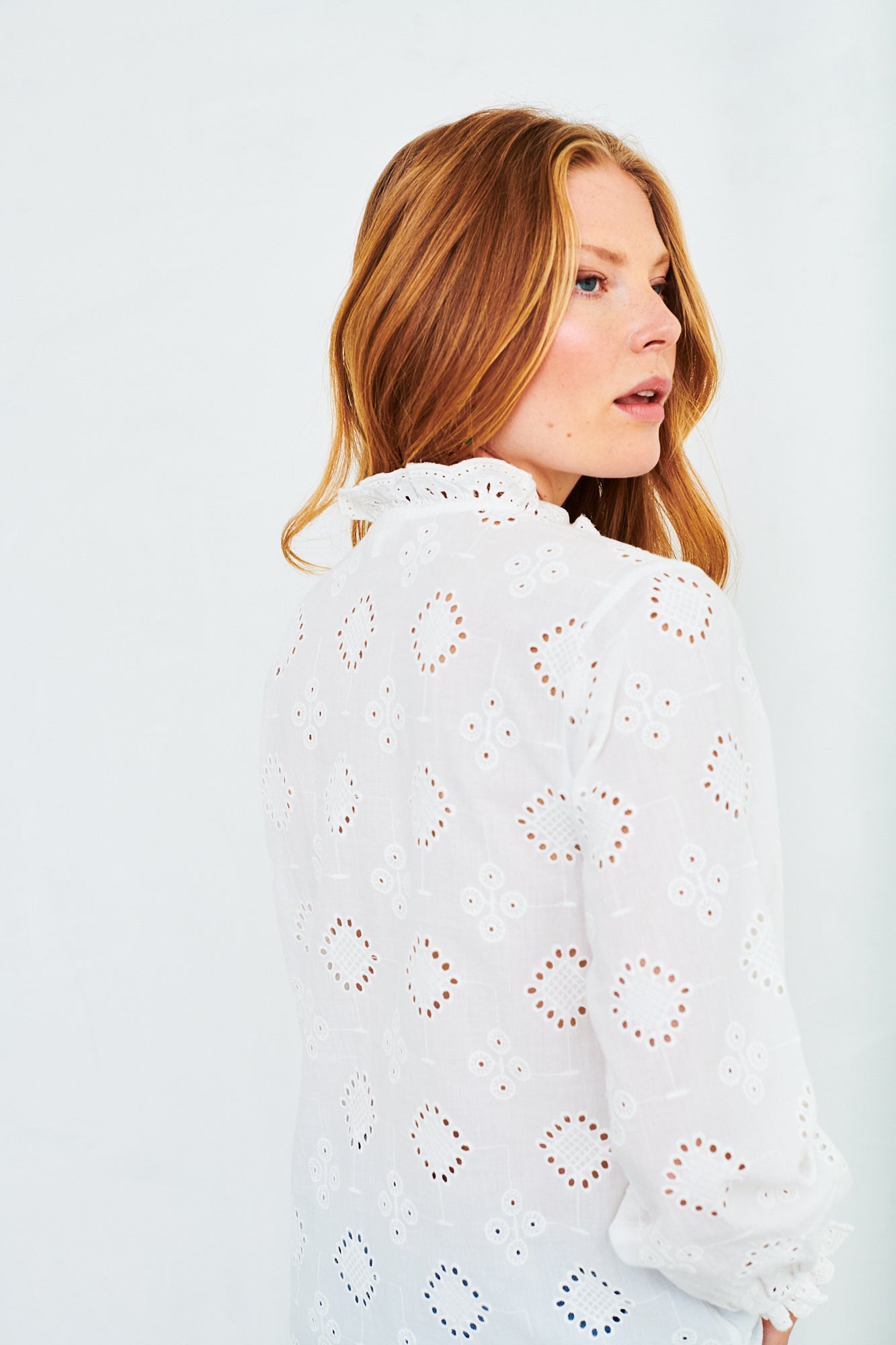 Evie broderie blouse