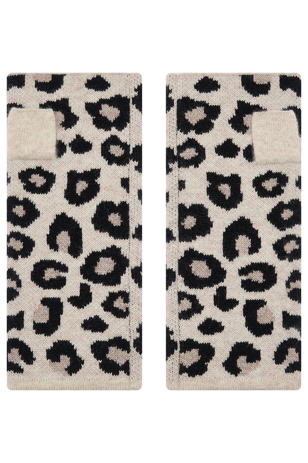Claudia wristwarmers in leopard print