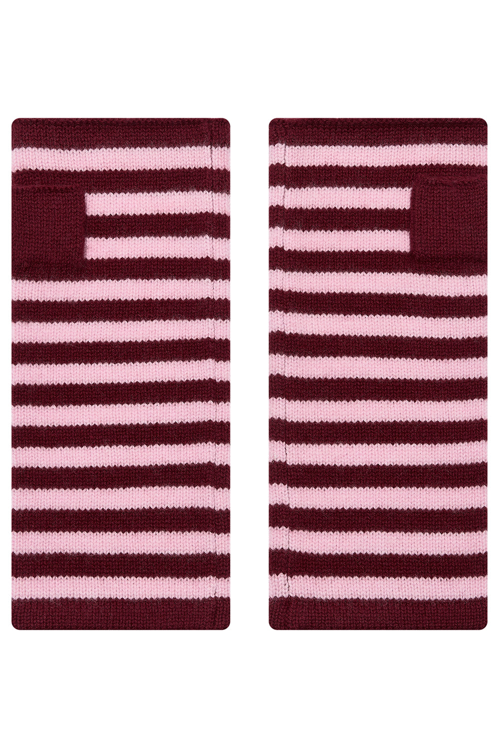 Claudia wristwarmers in burgundy/pink