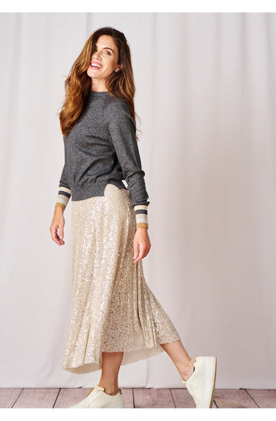 Champagne sequin skirt