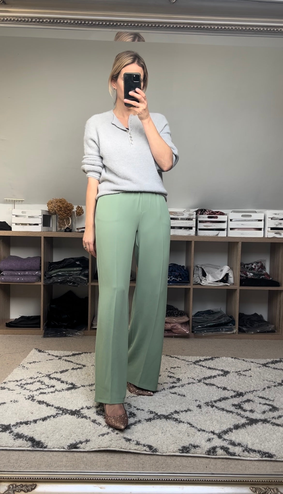 Hera wide leg trousers in pink