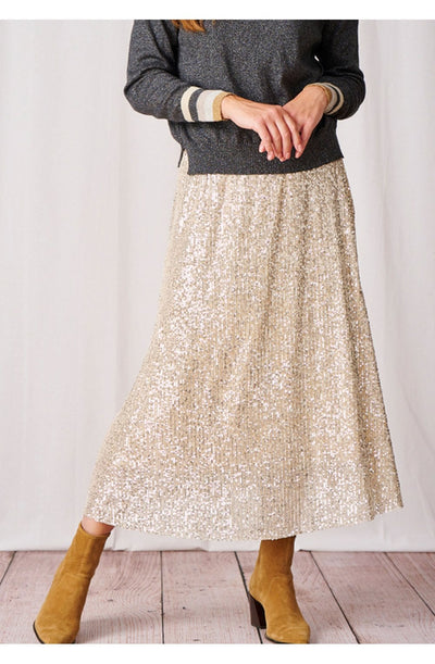 Champagne sequin skirt