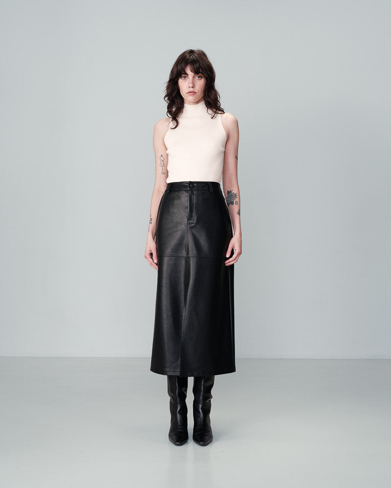 Nory faux leather skirt