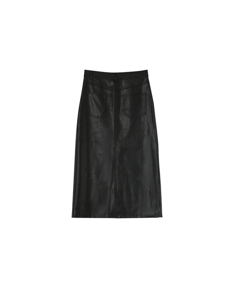 Nory faux leather skirt