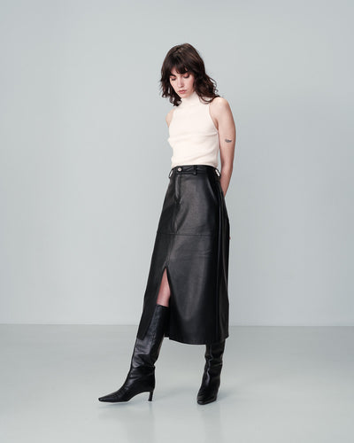 Nory faux leather skirt