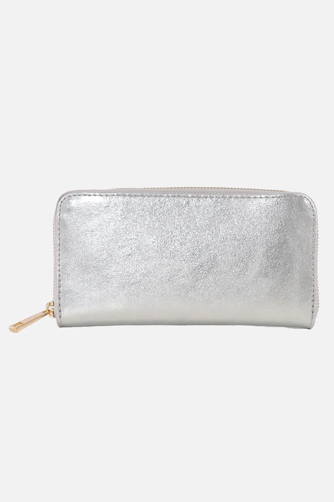 Silver leather purse