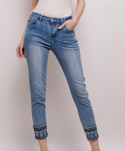 COMING SOON Embroidered jeans
