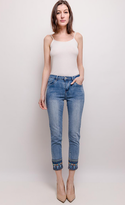 COMING SOON Embroidered jeans