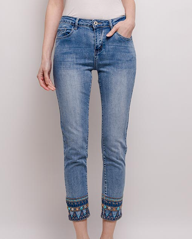 COMING SOON Embroidered jeans