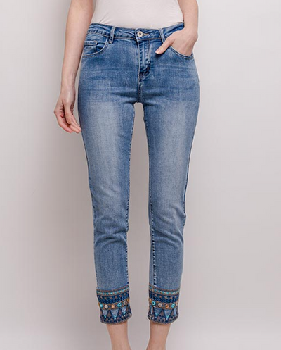 COMING SOON Embroidered jeans