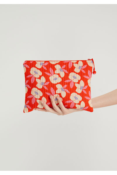 Romy quilted clutch in red