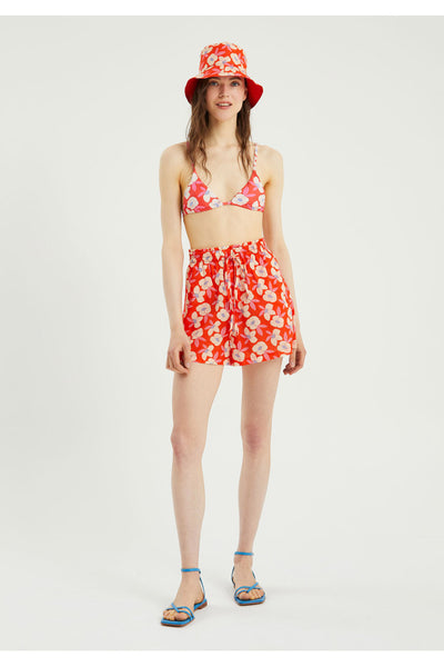 Mika shorts in red floral print