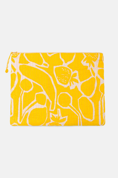 Romy quilted clutch in sunshine