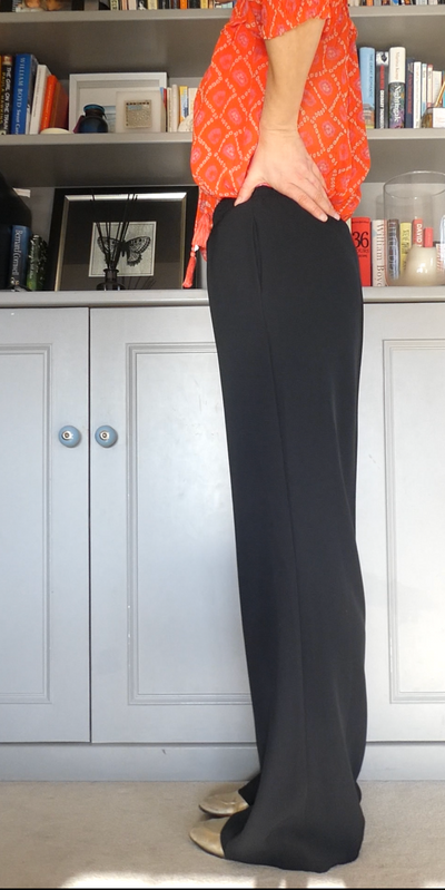 Hera wide leg trousers in black