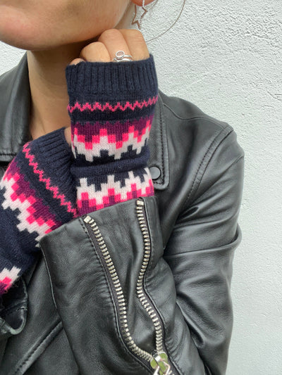 She’s Electric navy fairisle hat